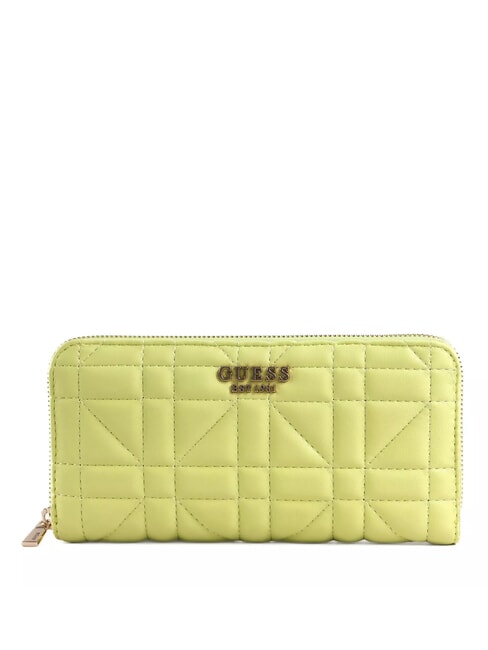 GUESS ASSIA  Portefeuille zippé chartreuse - Portefeuilles Femme