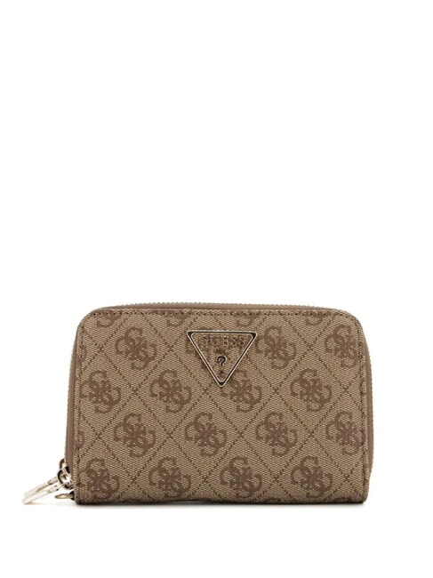 GUESS LAUREL  Portefeuille zippé de taille moyenne LOGO DE LAIT - Portefeuilles Femme