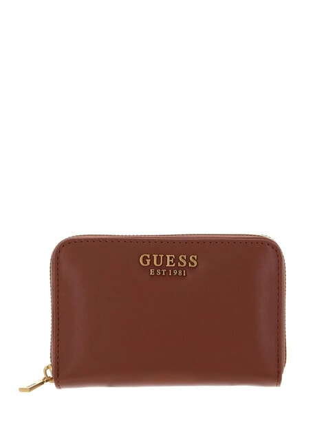 GUESS LAUREL Portefeuille zippé COGNAC - Portefeuilles Femme