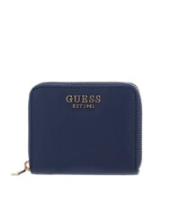 GUESS LAUREL Petit portefeuille zipp&eacute; BLEU - Portefeuilles Femme - 1