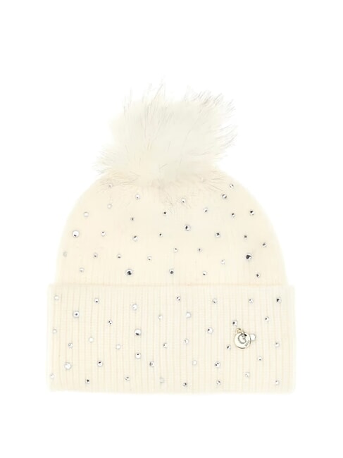 GUESS STRASS Bonnet avec pompon OFFWHITE - Bonnets