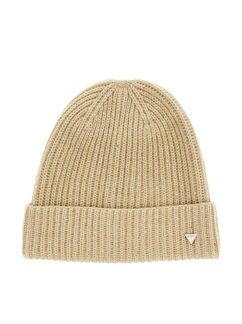 GUESS LUREX Bonnet en laine mélangée BEIGE - Bonnets