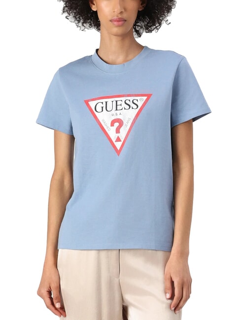 GUESS CLASSIC FIT LOGO T-shirt avec logo ruban bleu - T-shirt