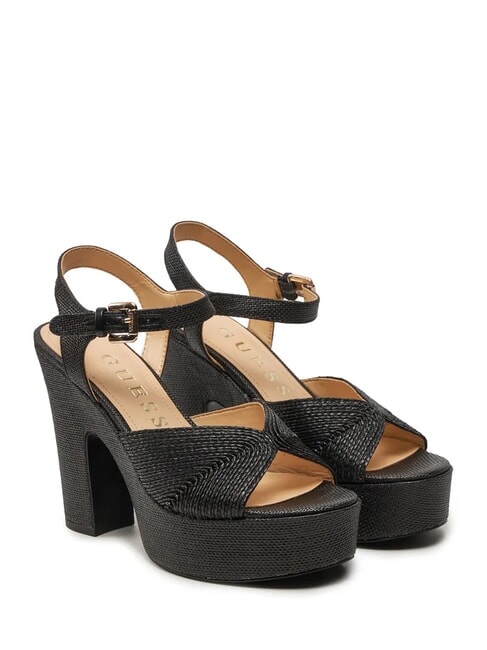 GUESS STARLA Sandales compensées hautes NOIR - Chaussures Femme