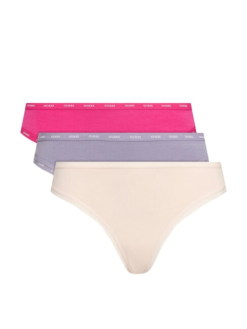 GUESS BASIC Lot de 3 tongs blush violet rose co - Slip femme