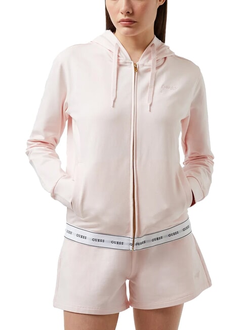 GUESS CARRIE Sweat à capuche entièrement zippé mariée rougissante - Sweat-shirts pour femmes