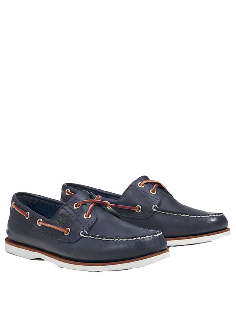 TIMBERLAND CLASSIC BOAT  Chaussures bateau en cuir bleu - Chaussures Homme
