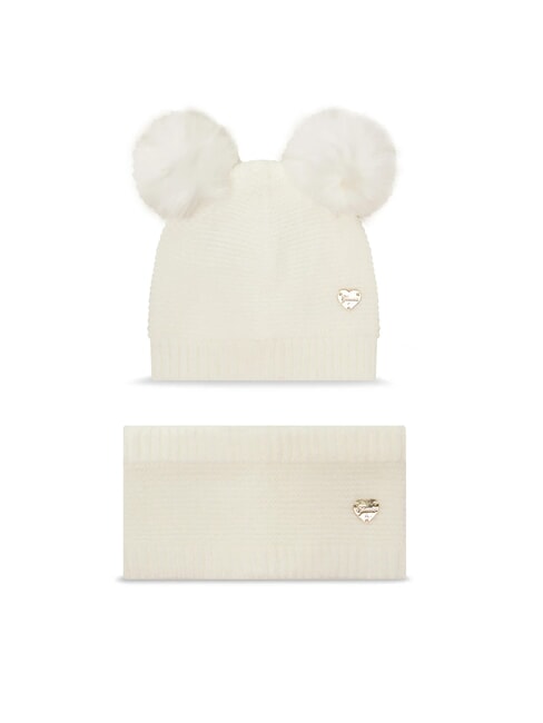 GUESS KIDS Ensemble bonnet et écharpe cremwhi - Chapeau de bébé