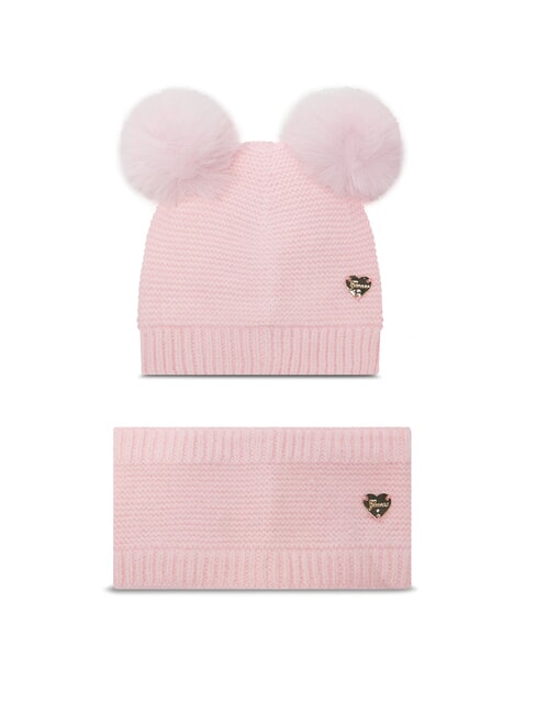 GUESS KIDS Ensemble bonnet et écharpe ballet rose - Chapeau de bébé