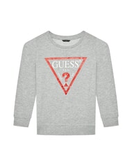 GUESS CORE KIDS Sweat-shirt ras du cou avec logo triangulaire gris chin&eacute; clair - B&eacute;b&eacute; Sweat - 1