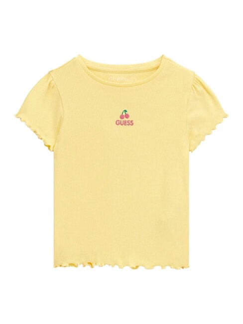 GUESS KIDS T-shirt avec broderie cerise thé au safran - Tee-shirt enfant
