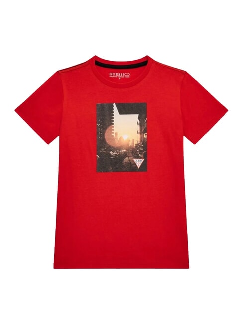 GUESS KIDS T-shirt imprimé photographique rouge rapide - Tee-shirt enfant