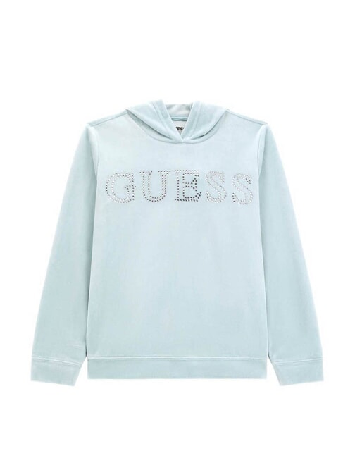 GUESS MINI ME Sweat-shirt en chenille avec logo en strass brume d'écume de mer - Bébé Sweat
