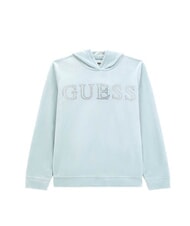 GUESS MINI ME Sweat-shirt en chenille avec logo en strass brume d'écume de mer - Bébé Sweat - 1
