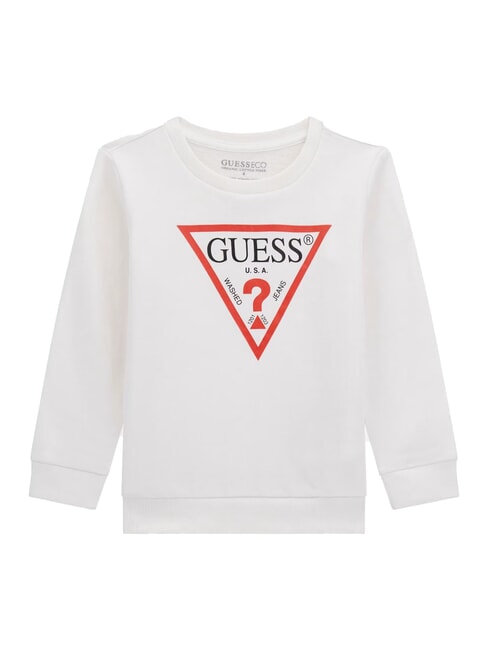GUESS CORE KIDS Sweat-shirt ras du cou avec logo triangulaire vrai blanc a000 - Bébé Sweat