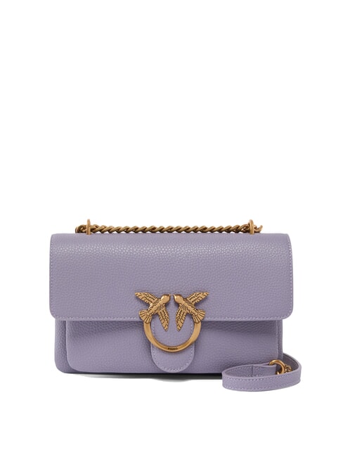 PINKO LOVE SOFT MINI Sac porté épaule/croisé violet cendré-or antique - Sacs pour Femme