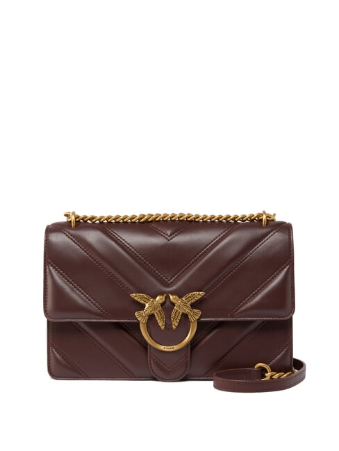 PINKO LOVE ONE CLASSIC Sac bandoulière en cuir raisins catawba-or antique - Sacs pour Femme