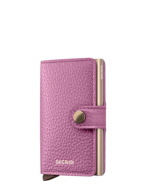 SECRID PEBBLE  Portefeuille en cuir martelé orchidée - Portefeuilles Femme