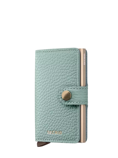 SECRID PEBBLE  Portefeuille en cuir martelé vert de mer - Portefeuilles Femme