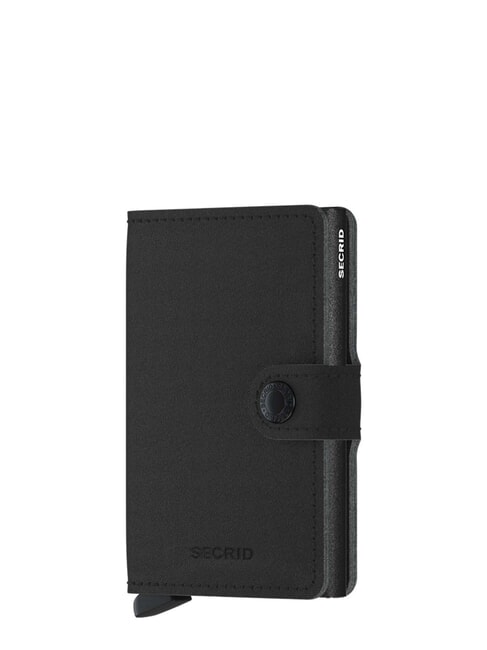 SECRID VINTAGE  Portefeuille en cuir avec porte-cartes en aluminium noir - Portefeuilles Homme