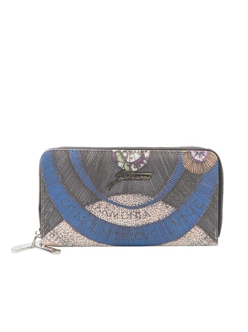 GATTINONI PLANETARIUM Grand portefeuille à double zip nuit/noir - Portefeuilles Femme