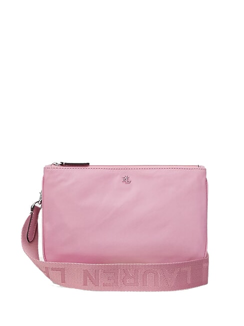 RALPH LAUREN LANDYN Sac bandoulière plat en nylon roses mauves - Sacs pour Femme