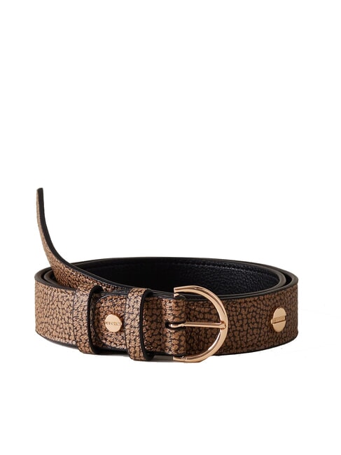 BORBONESE GRAFFITI Ceinture avec clous op naturel / noir - Ceintures