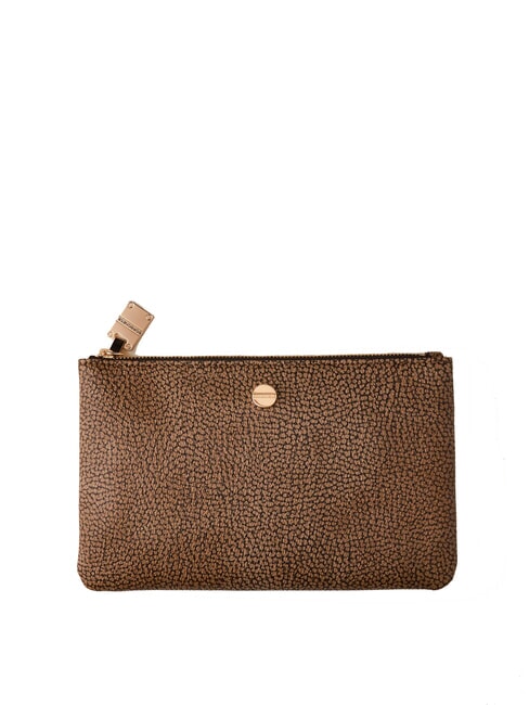 BORBONESE VITE COATED Sachet en tissu gaufré op / natu - Pochettes & Trousses