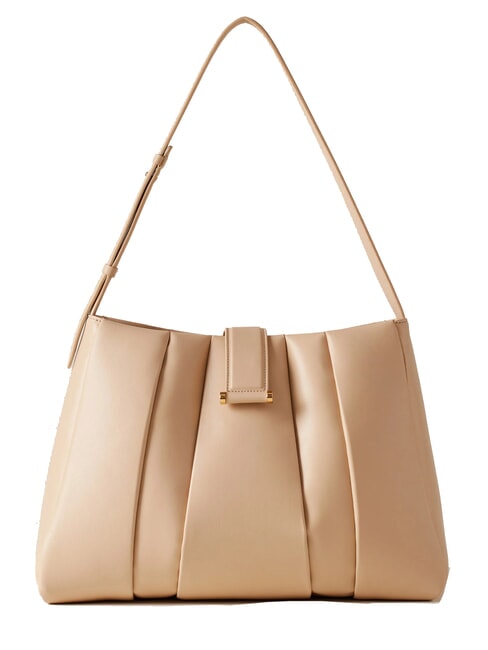 BORBONESE L ECLAIR  Sac à bandoulière en cuir sable - Sacs pour Femme