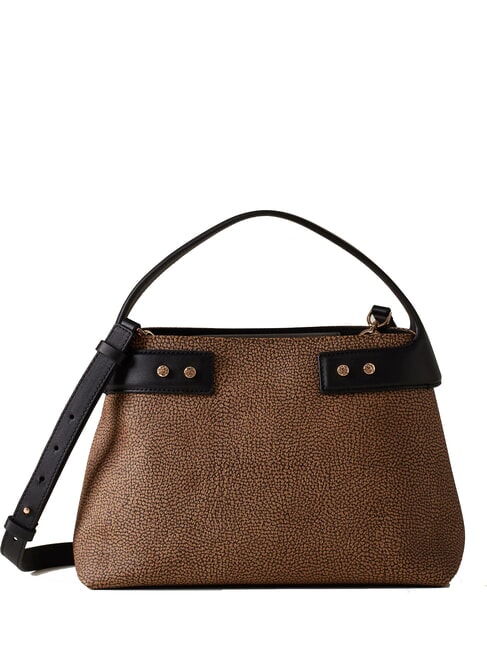 BORBONESE ARMOR  Sac à main avec bandoulière op naturel / noir - Sacs pour Femme