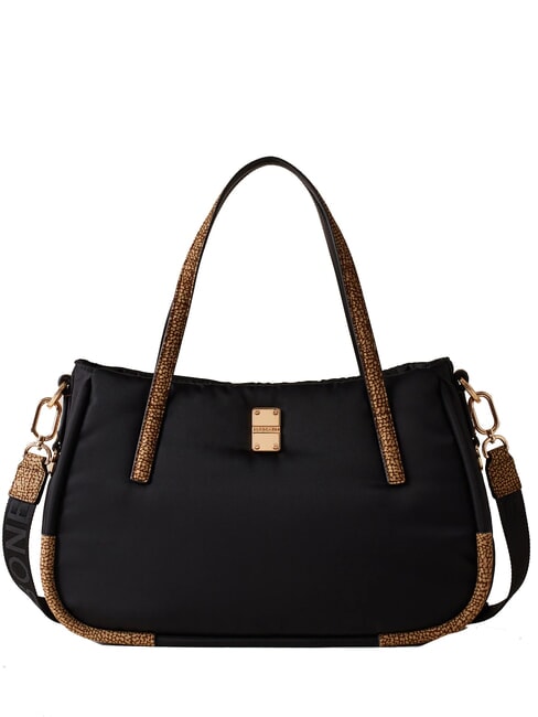 BORBONESE CAHIER  Sac à bandoulière, avec bandoulière op noir / naturel - Sacs pour Femme