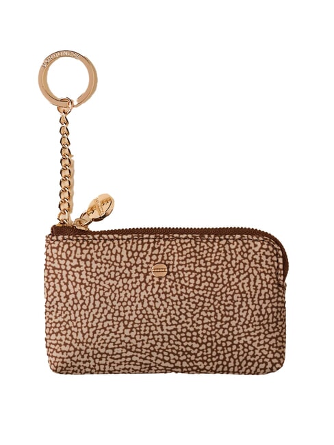 BORBONESE CLASSICA Porte-monnaie avec porte-clés mer Beiger - Portefeuilles Femme