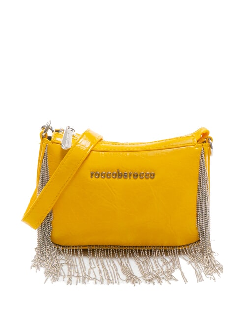 ROCCOBAROCCO FRINGES Sac bandoulière à franges jaune - Sacs pour Femme