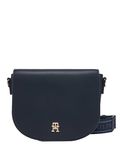 TOMMY HILFIGER TH LOGOTAPE SADDLE Mini sac à bandoulière bleu de l'espace - Sacs pour Femme