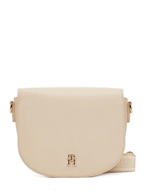 TOMMY HILFIGER TH LOGOTAPE SADDLE Mini sac à bandoulière canne à sucre - Sacs pour Femme