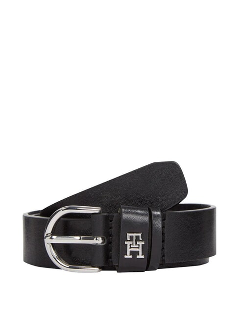 TOMMY HILFIGER ESSENTIAL EFFORTLESS Ceinture en cuir le noir - Ceintures