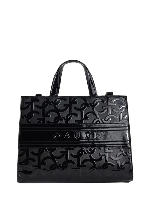 GAUDÌ ADA LAK Sac avec logo all over et effet verni NOIR - Sacs pour Femme