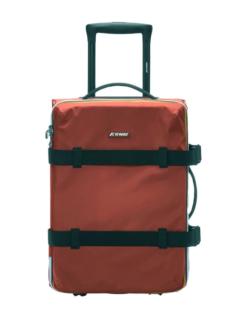 KWAY BLOSSAC  Chariot à bagages à main étanche rouge brun-noir p - Valises cabine