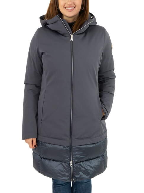 COLMAR PURENESS Doudoune bi-matière à capuche bleu marine - Doudounes femme