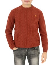 TIMBERLAND JAFFREY Pull ras du cou en maille torsadée Huile de chili - Pulls pour hommes - 1