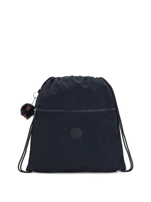KIPLING SUPERTABOO Sac à dos enfant vrai zip bleu gris - Sacs à dos pour l'École & les Loisirs