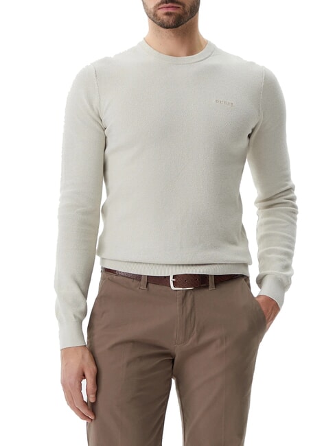 GUESS GARFIELD Pull en coton sable de la station - Pulls pour hommes