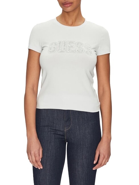 GUESS CN SS LOGO T-shirt à manches courtes ciel haut - T-shirt