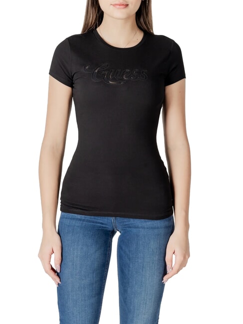GUESS SS DOT LOGO R3  T-shirt à manches courtes jetbla - T-shirt