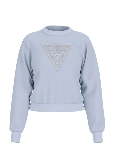 GUESS TRIANGLE FLECEE  Sweat-shirt ciel haut - Sweat-shirts pour femmes