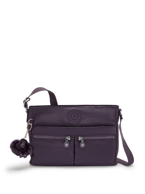 KIPLING NEW ANGIE Sac porté épaule multipoches prune ultime - Sacs pour Femme