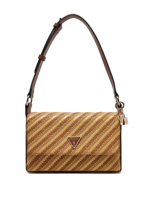 GUESS SIMONA  Sac à bandoulière naturel / cognac - Sacs pour Femme