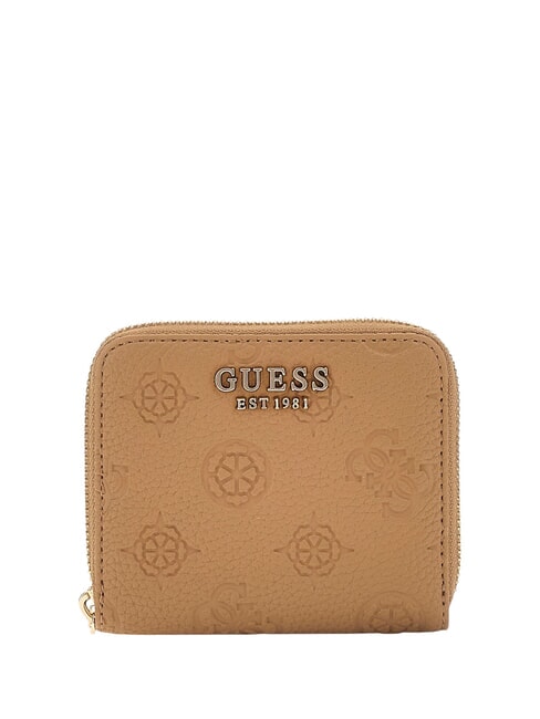 GUESS CRESIDIA  Mini portefeuille zippé BEIGE - Portefeuilles Femme