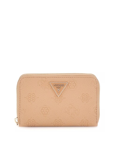 GUESS CRESIDIA  Portefeuille moyen zippé autour BEIGE - Portefeuilles Femme