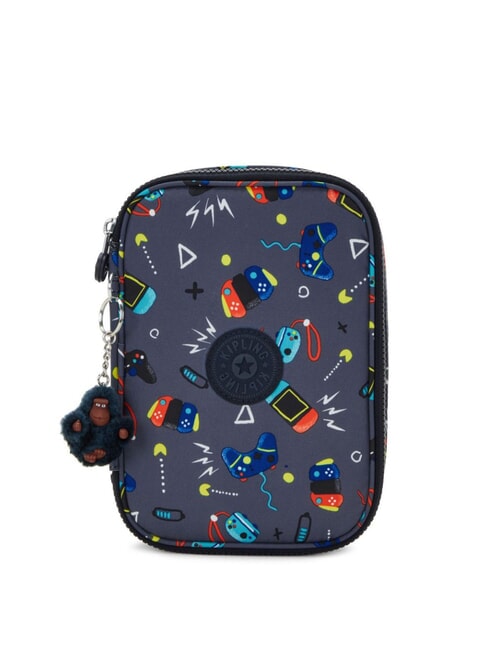 KIPLING 100 PENS Grand étui gris de jeu - Étuis et Accessoires